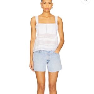 Rag & Bone Viviana Eyelet Lace Ramie Tank